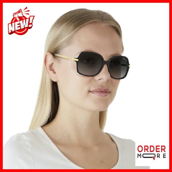 Square Sunglasses with Keyhole Bridge, UV Protection, Case & Cloth main image 5